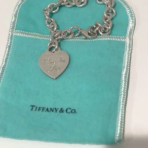 Tiffany Sterling Silver Heart Tag Charm Bracelet - sister bracelet